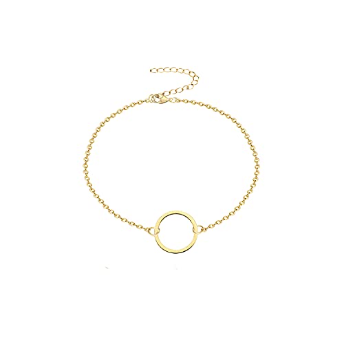 Elegant Gold Karma Open Circle Bracelet for Women