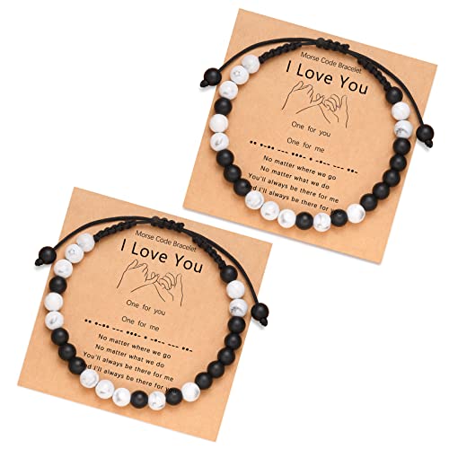 Matching Morse Code Bracelets for Couples
