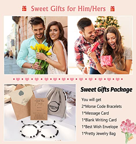 Matching Morse Code Bracelets for Couples