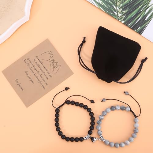 Turquoise Magnetic Couple Bracelets for Friendship