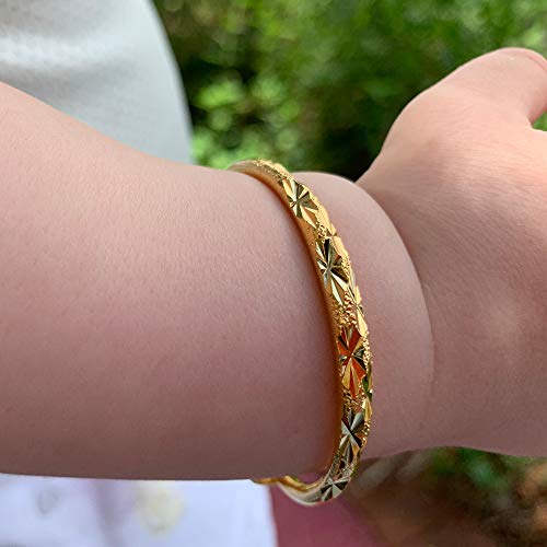 Ethlyn Gold Plated Stars Kids Lucky Bangles