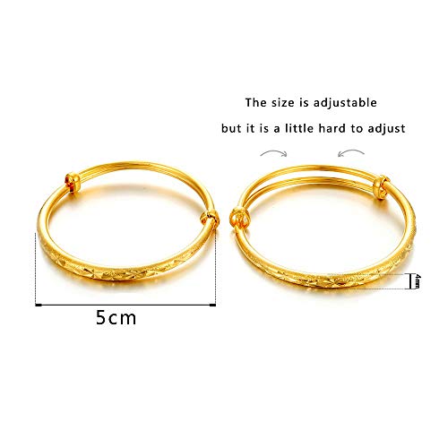 Ethlyn Gold Plated Stars Kids Lucky Bangles