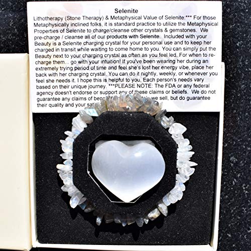 Moroccan Crystal Chip Bracelet with Selenite Charging