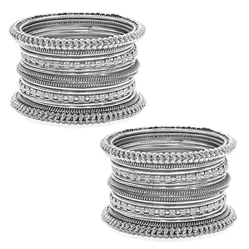 Antique Silver Tribal Bangles Set for Women