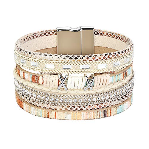 Handmade Moroccan Leather Cuff Bracelet for Women