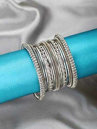 Vintage Silver Oxidized Tribal Bangles Set of 2