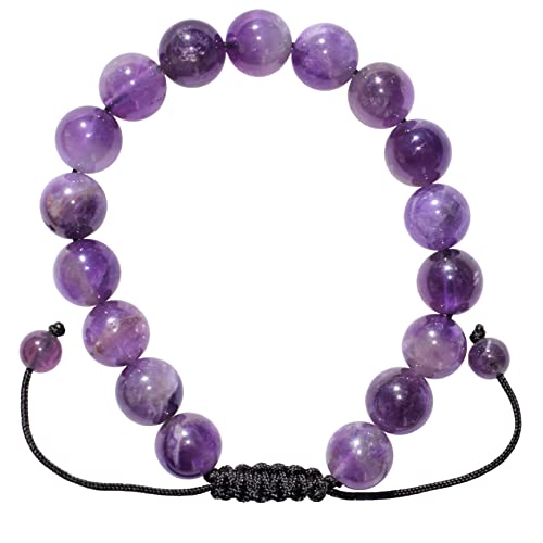 Himalayan Amethyst Macramé Bracelet with Selenite Crystal