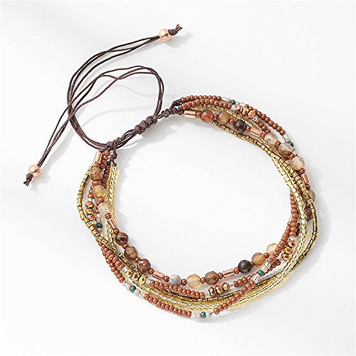 Handmade Bohemian Braided Bead Bracelet for Women