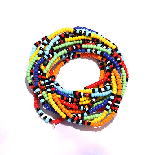 Colorful Rainbow Seed Bead Stretch Bracelets Set