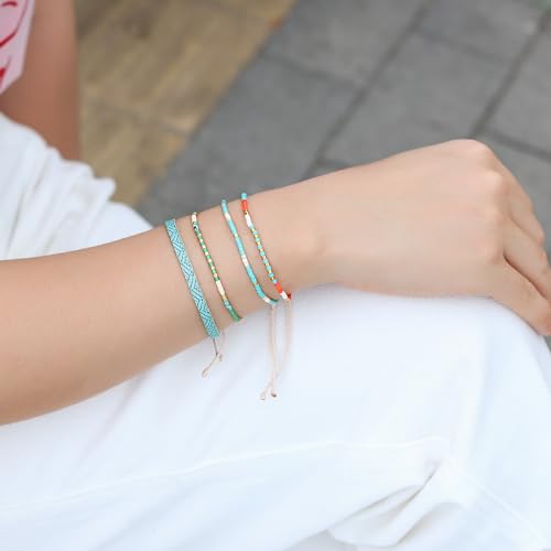 Boho Crystal Shell Beaded Friendship Bracelets