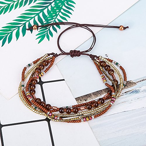 Handmade Bohemian Braided Bead Bracelet for Women