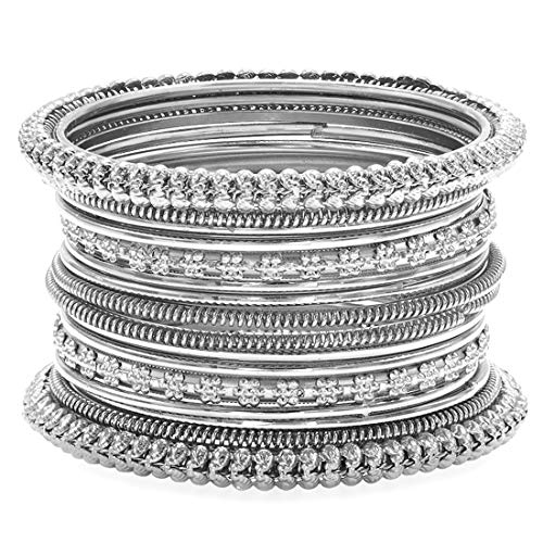 Bohemian Oxidized Moroccan Bangles Set for Women