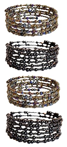 Handmade Boho Beaded Bracelets Set of 4