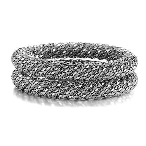 Elegant Moroccan Twisted Metal Bracelets Set for Women