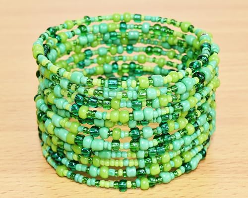 TEMBO AFRICA Set of 2 Handmade Beaded Bracelets for Women 10 loops each Wrap Bracelets Boho Jewelry Gifts Handmade From Africa