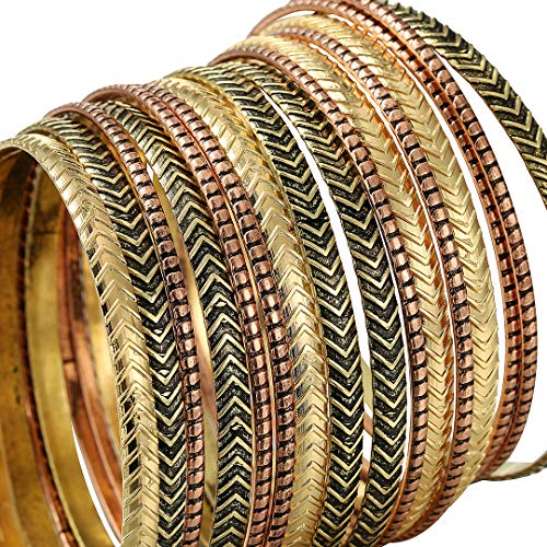 Moroccan Aztec Inspired Multi Bangles Set of 16