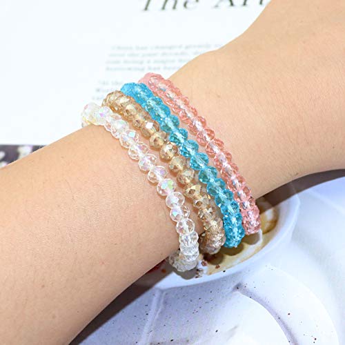 Sparkling Moroccan Beaded Crystal Bracelet Set