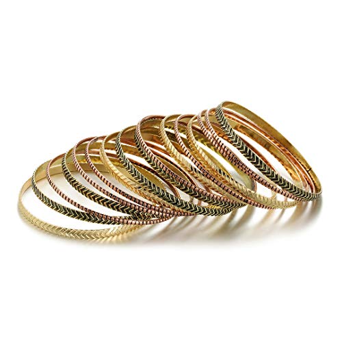 Moroccan Aztec Inspired Multi Bangles Set of 16