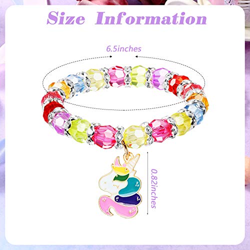 Colorful Unicorn Beaded Bracelets for Girls