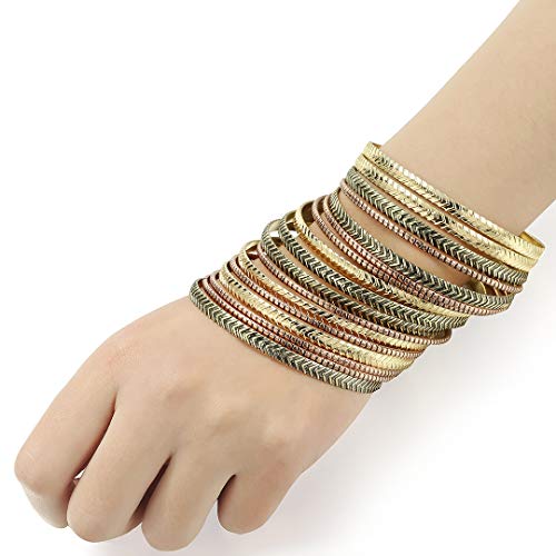 Moroccan Aztec Inspired Multi Bangles Set of 16