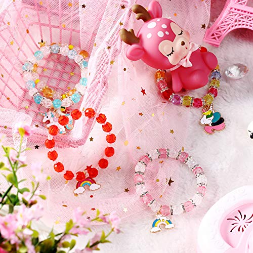 Colorful Unicorn Beaded Bracelets for Girls