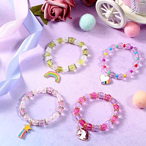Colorful Unicorn Beaded Bracelets for Girls