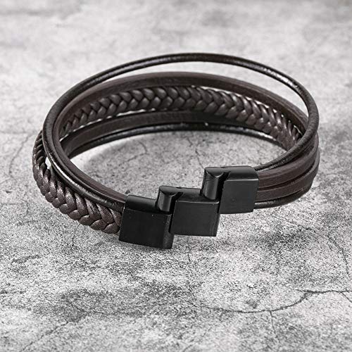 Men's Multi-Layer Braided Leather Bracelet