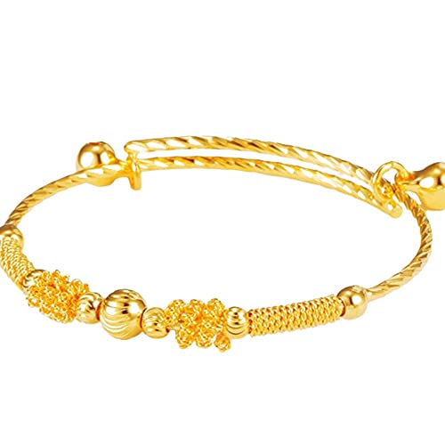 Adjustable 24K Gold Plated Children's Bracelets (2pcs)
