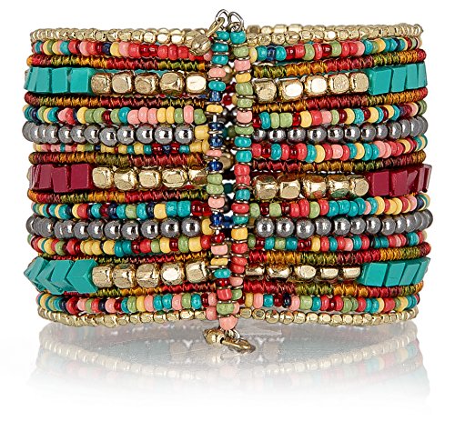 Bohemian Multi-Colored Beaded Cuff Bracelets