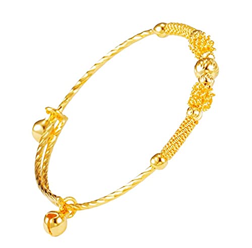 Adjustable 24K Gold Plated Children's Bracelets (2pcs)