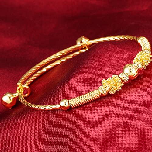 Adjustable 24K Gold Plated Children's Bracelets (2pcs)