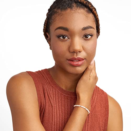 Moonstone & Gold Beaded Stretch Bracelet for Women