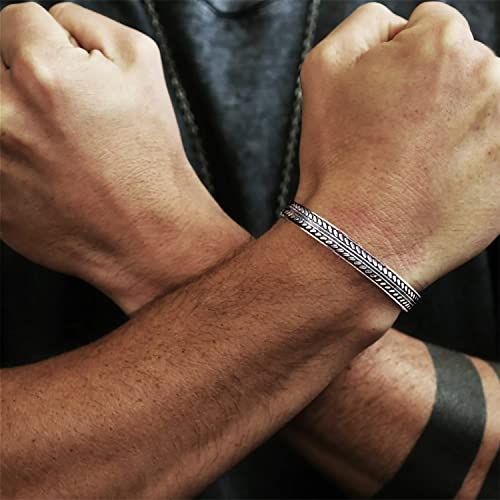 Moroccan Silver Cuff Bracelets with Leaf Design