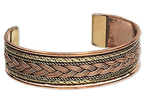 Handmade Copper Cuff Bracelet with Twisted Design