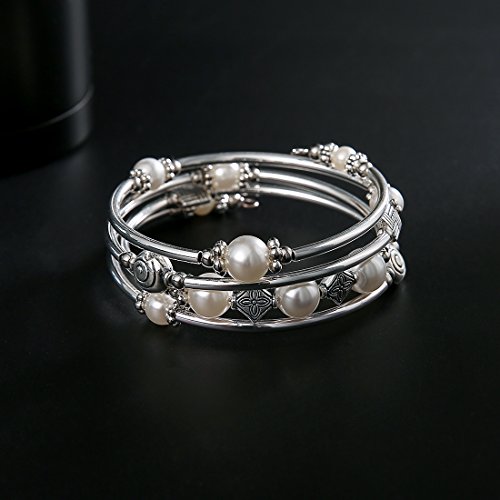 Bohemian Beaded Pearl Wrap Bracelet for Women