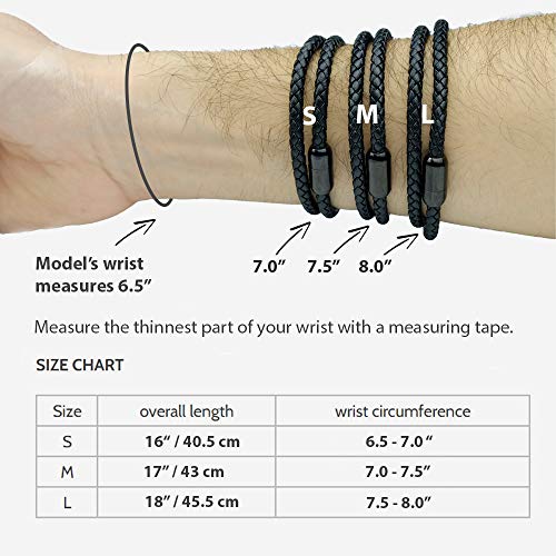 Genuine Braided Leather Bracelet for Men/Women