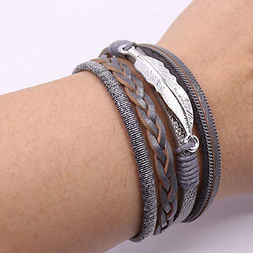 Boho Tree of Life Leather Wrap Bracelet