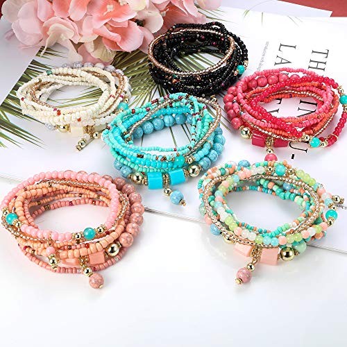 Bohemian Stackable Bead Bracelets Set for All