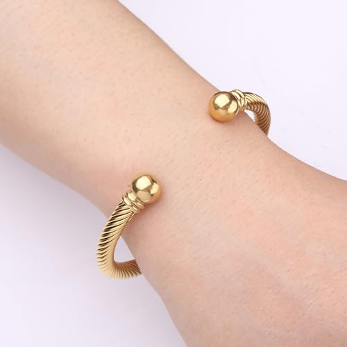 Stylish Twisted Cable Wire Bracelet for Women