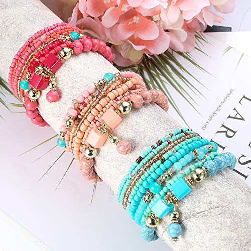 Bohemian Stackable Bead Bracelets Set for All