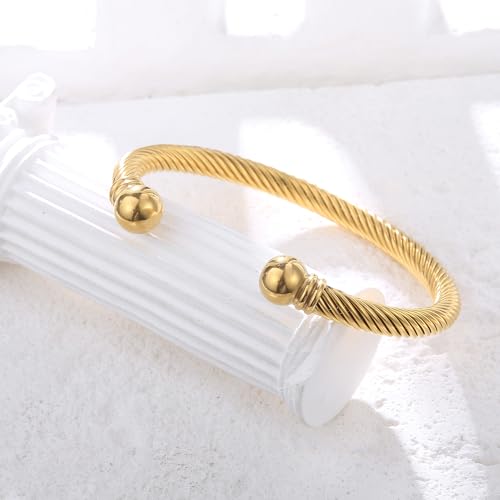 Stylish Twisted Cable Wire Bracelet for Women