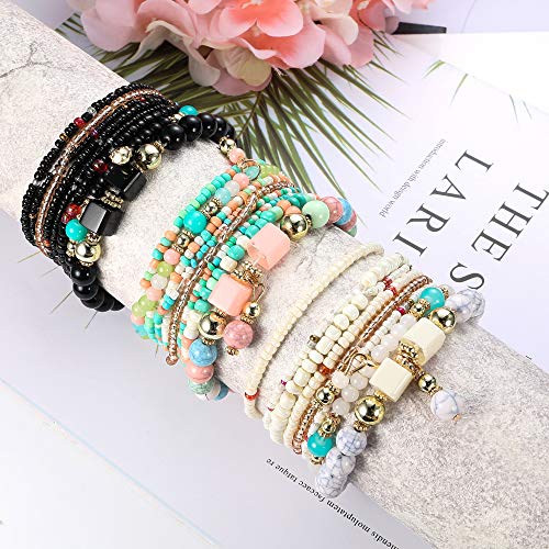 Bohemian Stackable Bead Bracelets Set for All