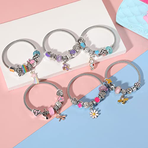 Charming Pink Bracelets Set for Kids - 6PC