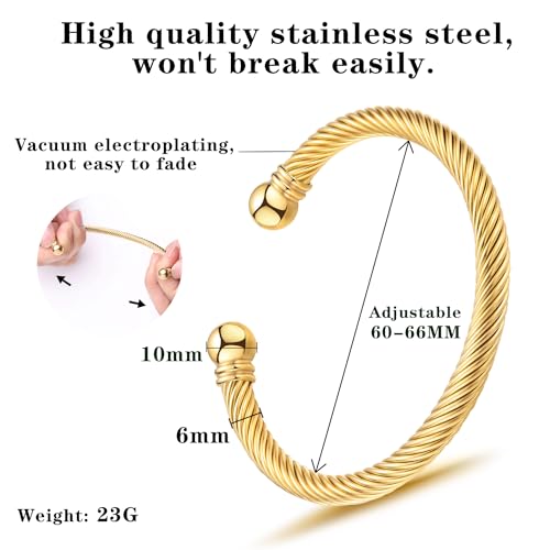 Stylish Twisted Cable Wire Bracelet for Women