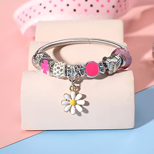 Charming Pink Bracelets Set for Kids - 6PC