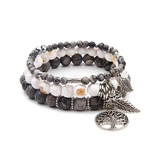 Turquoise Jasper & Agate Tree of Life Bracelet