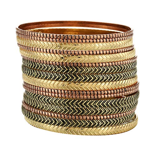 Moroccan Aztec Inspired Multi Bangles Set of 16