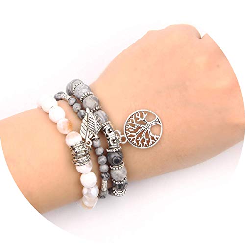 Turquoise Jasper & Agate Tree of Life Bracelet