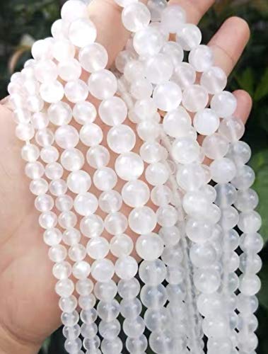 Moroccan Satin Spar Selenite Beads - 10mm