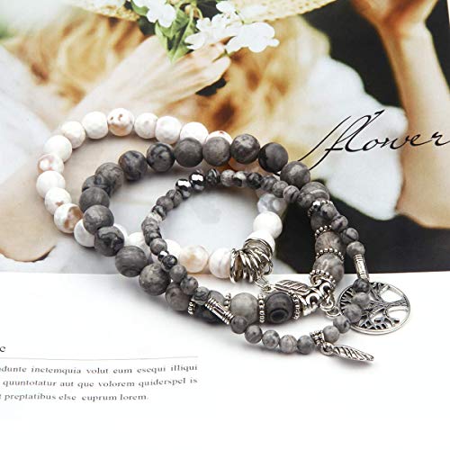 Turquoise Jasper & Agate Tree of Life Bracelet